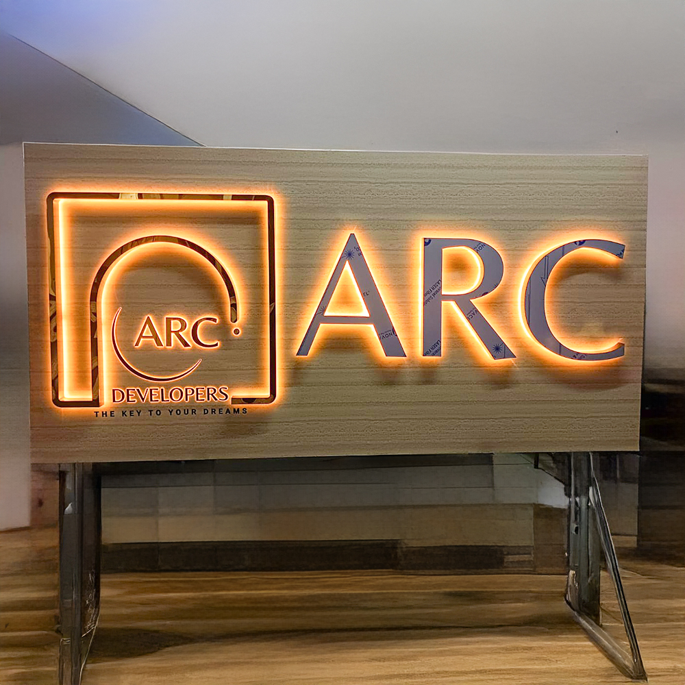 Reverse Lit Sign