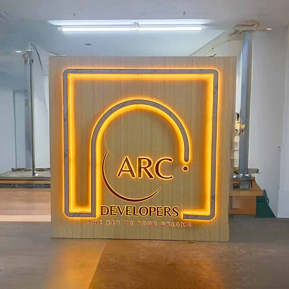 Reverse Lit Sign