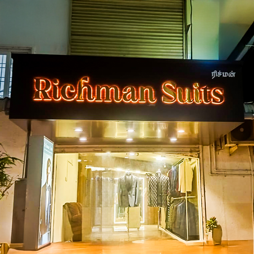 Reverse Lit Sign